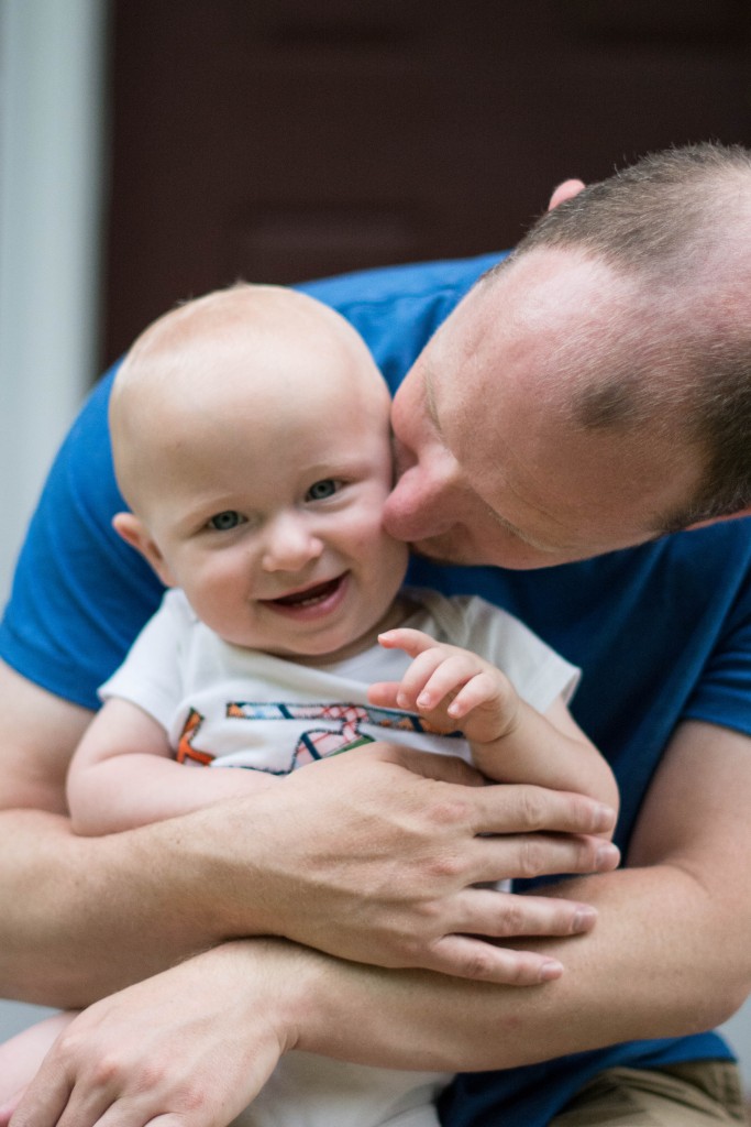 Liam cuddled with Mark while Emma acted crazy.