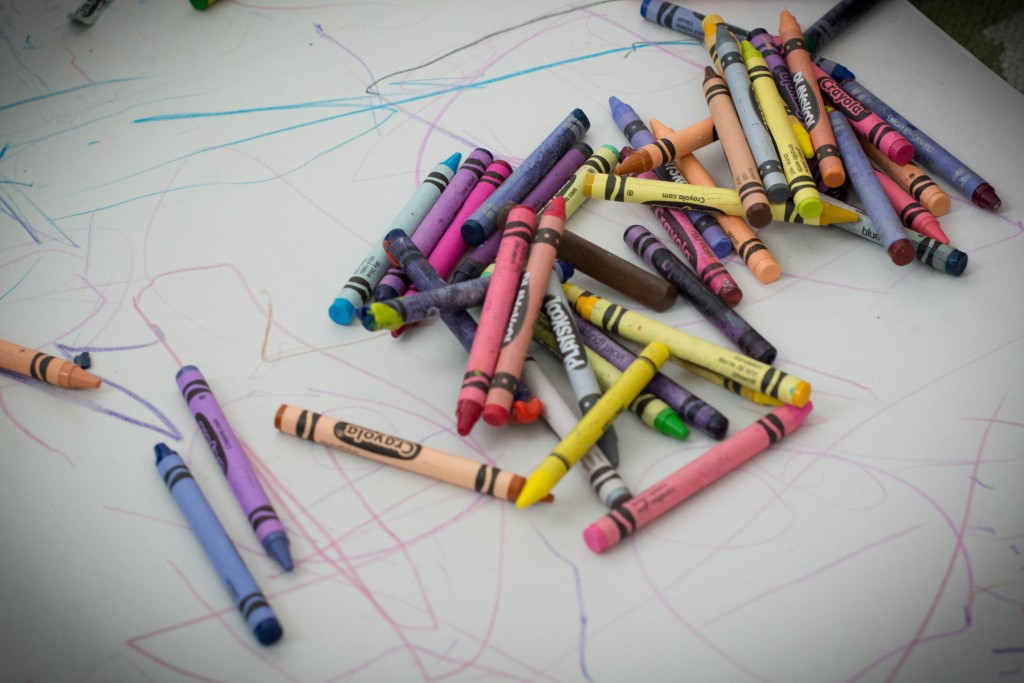 Crayons were EVERYWHERE.