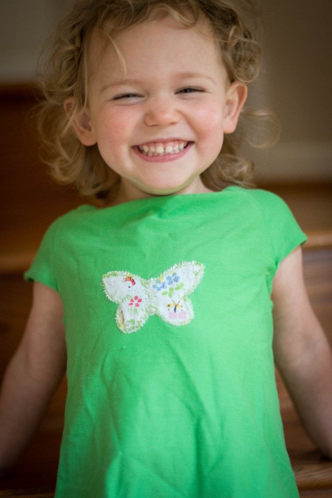 She made this face when I told her it was my shirt.