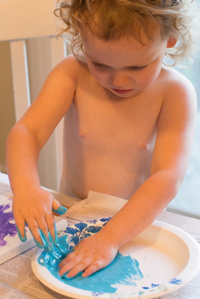 More painting today for Mark's office picture. Emma added tuorquoise.