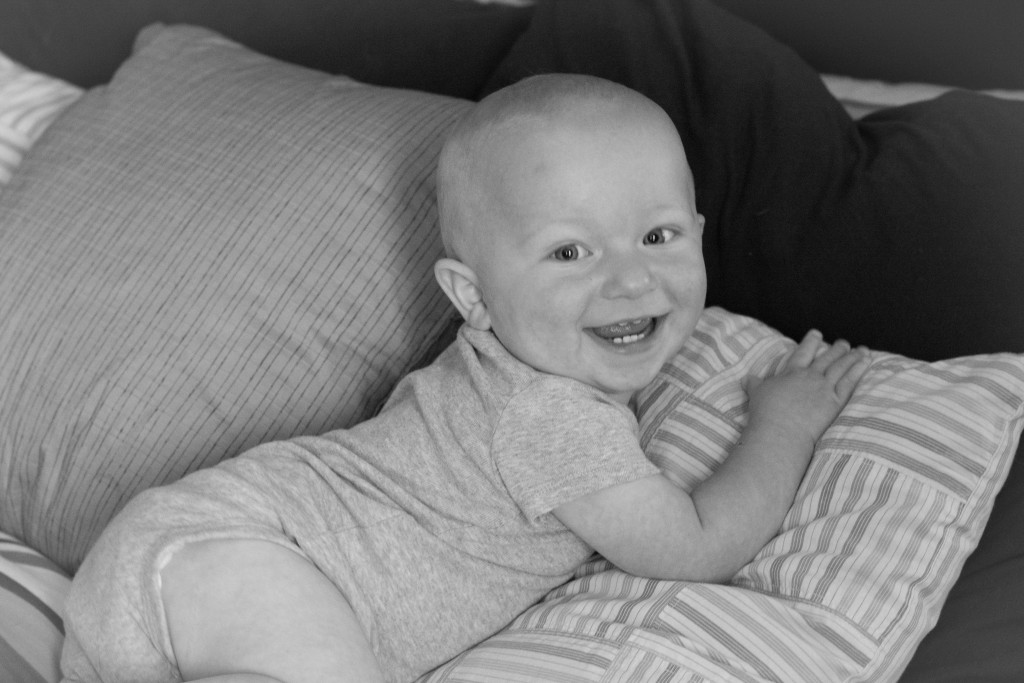 So Liam modeled for me while Emma napped (or so we thought).