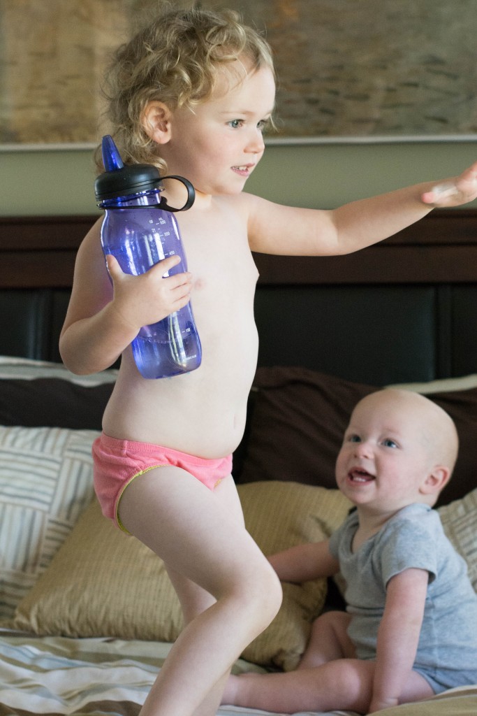 And Emma showed us she wasn't napping...so I gave up for awhile and we went back downstairs.