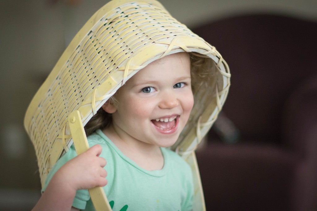 Who doesn't love a basket on her head?
