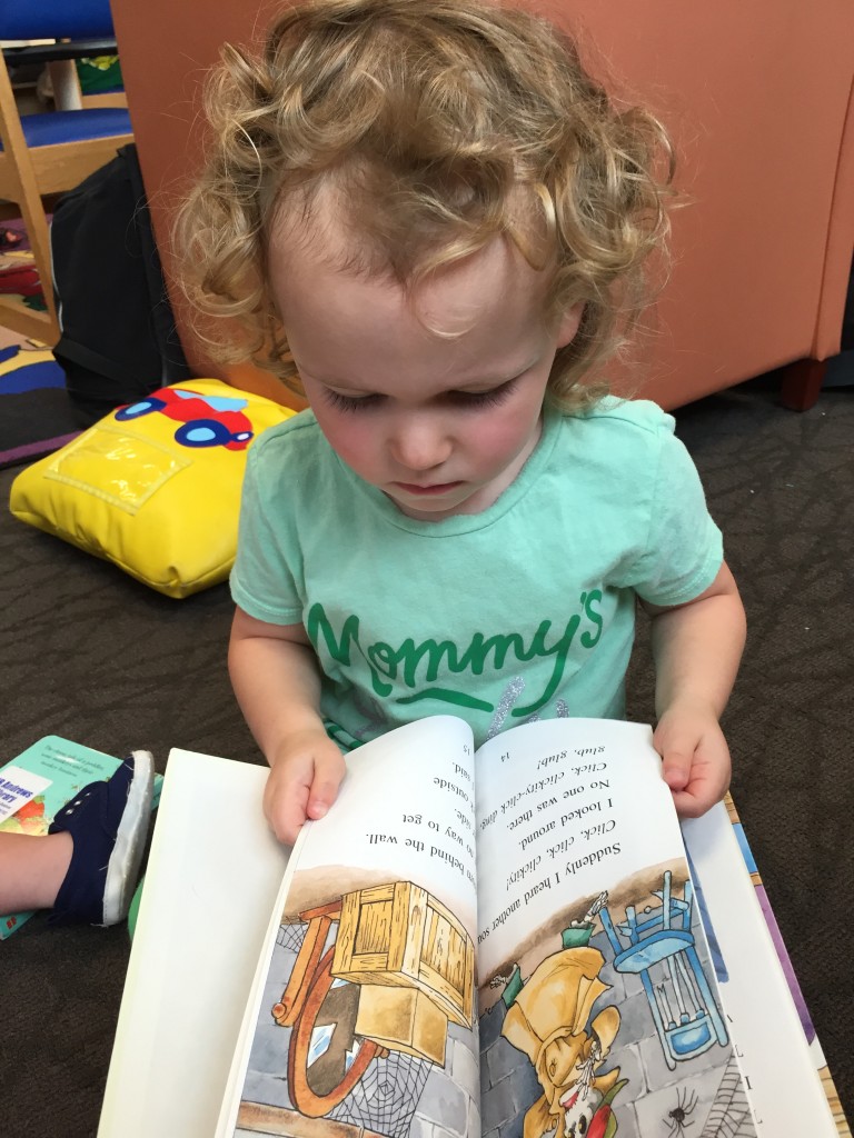 This girl LOVES books.