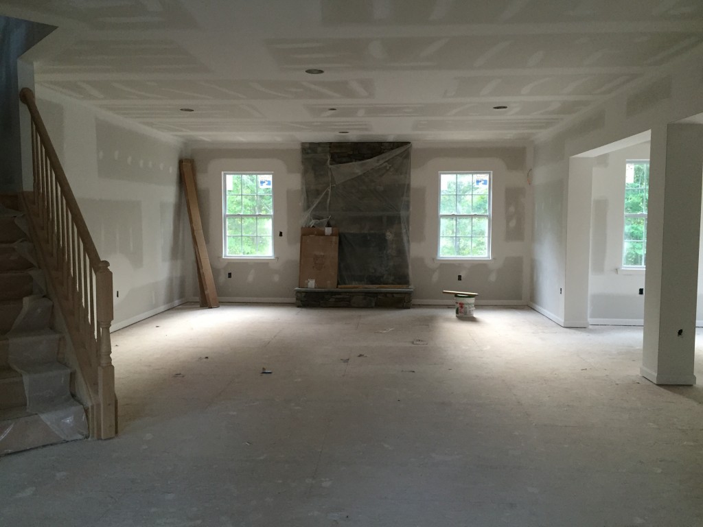 Looking into the family room from the dining room