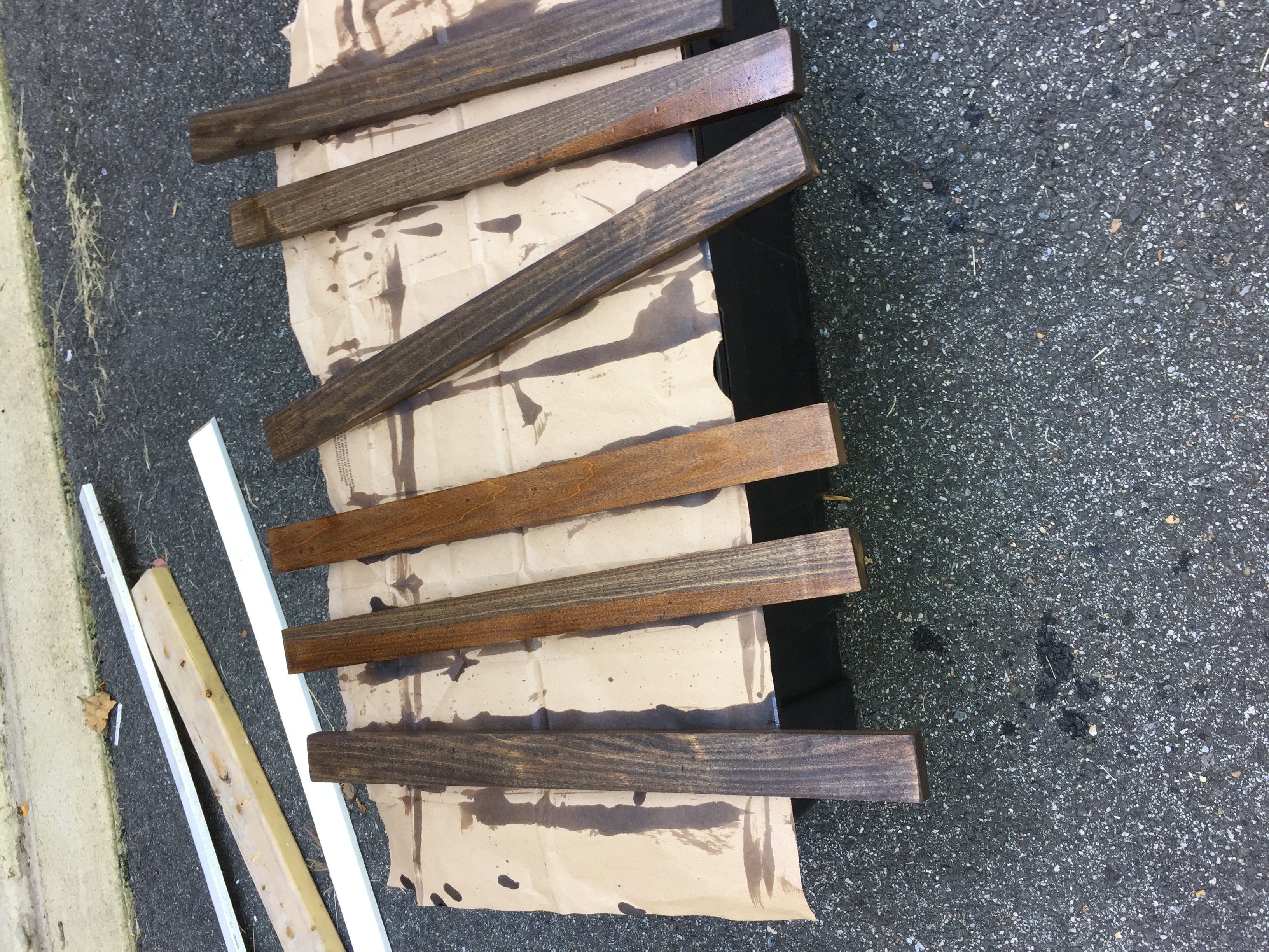 This was what I worked on today...more staining during nap time.